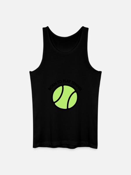 Tennis - Männer Bio Tank Top - Schwarz