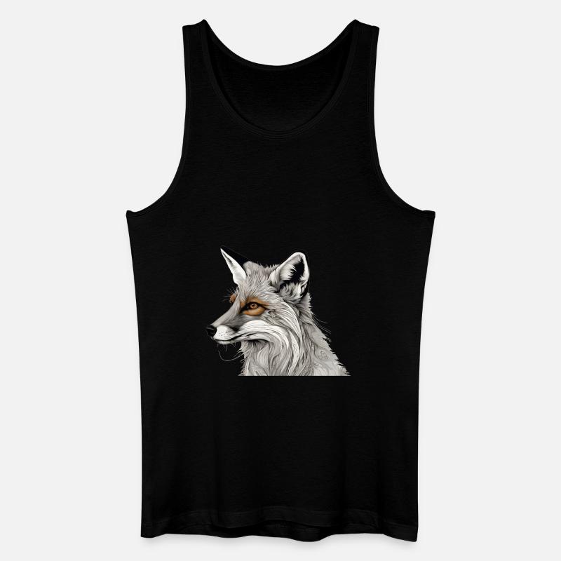 Fuchs - Männer Bio Tank Top - Schwarz