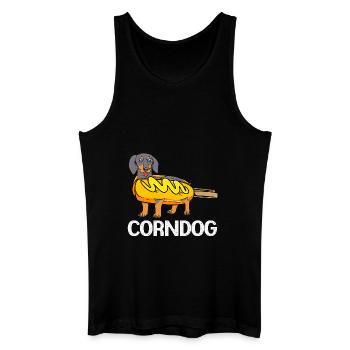 Hot Dog Snack - Men’s Organic Tank Top - black - Front