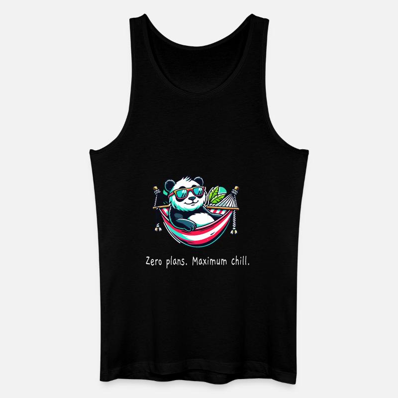 Panda Zero Plans - Männer Bio Tank Top - Schwarz