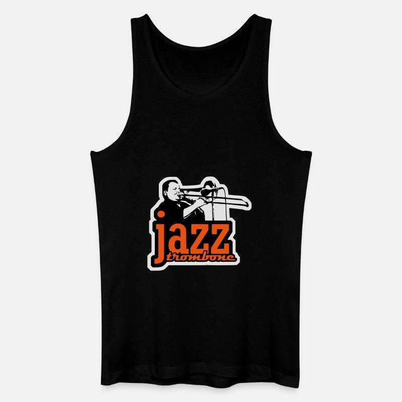Jazz Posaune - jazz trombone - Männer Bio Tank Top - Schwarz
