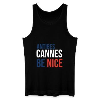 Souvenir créatif Antibes - Débardeur bio Homme - noir - Devant