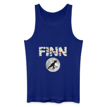 FINN - Beautiful boy name with dinosaur - Men’s Organic Tank Top - royal blue - Front