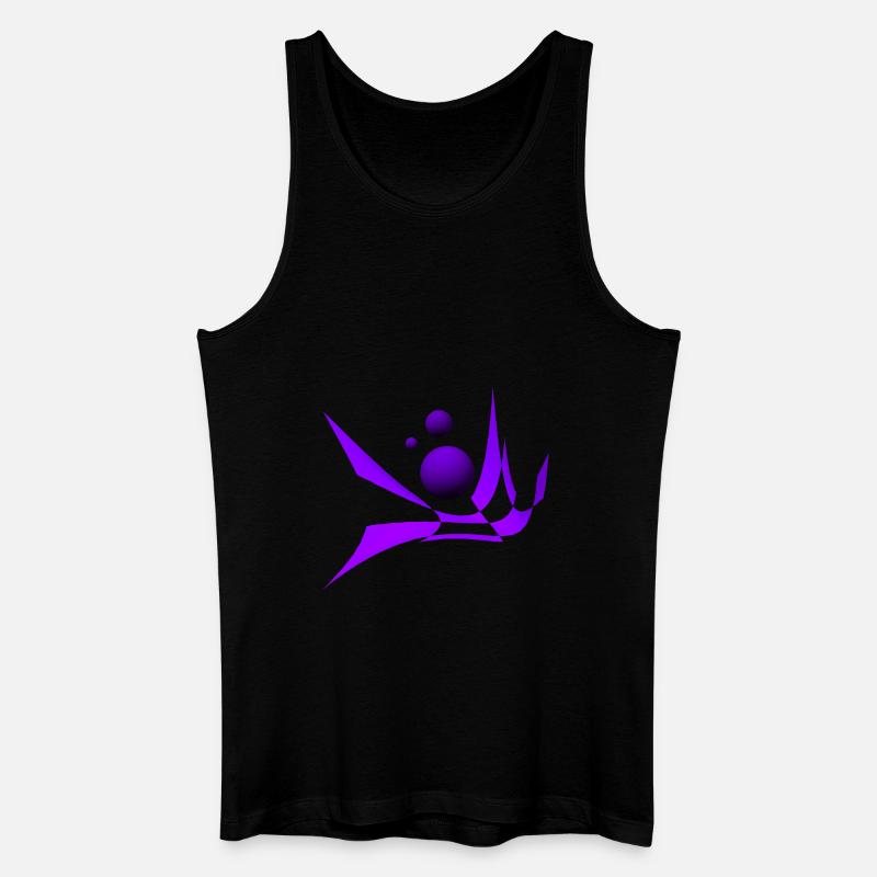 Bicubic Waves - Männer Bio Tank Top - Schwarz