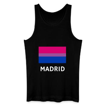 Bi Pride Flagge Madrid - Männer Bio Tank Top - Schwarz - Vorne