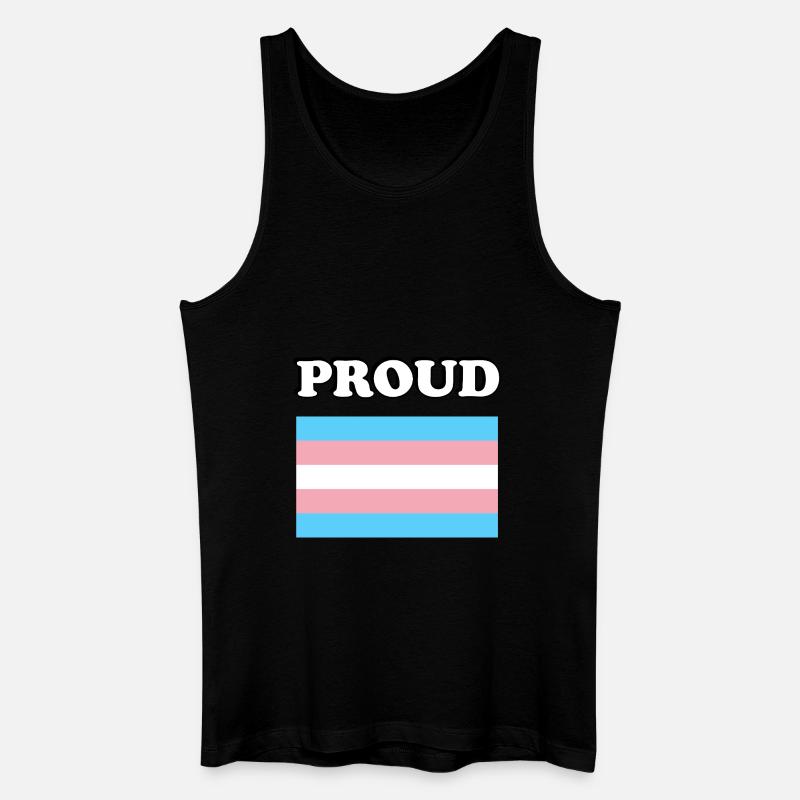 Trans Pride Transpride Flagge - Männer Bio Tank Top - Schwarz