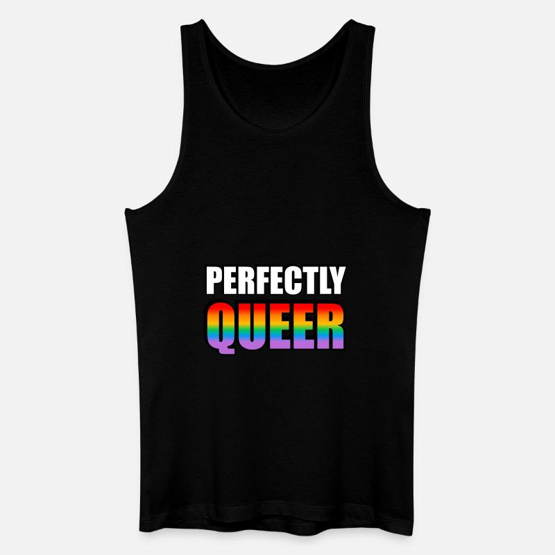 Perfekt queer - Männer Bio Tank Top - Schwarz