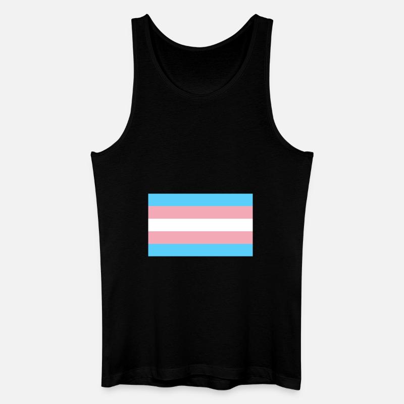 Trans-Flagge - Männer Bio Tank Top - Schwarz
