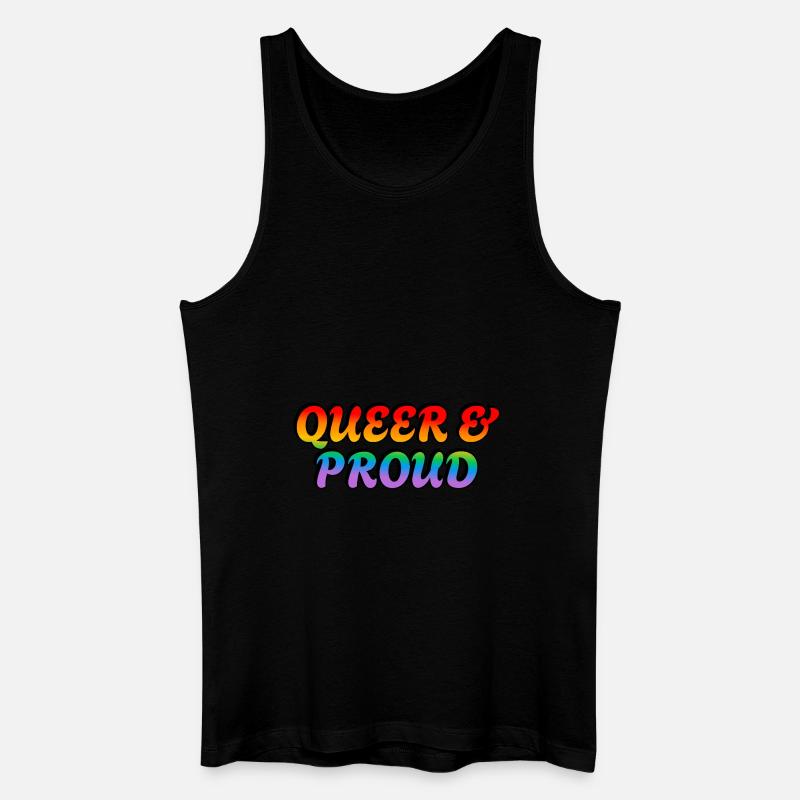 Queer und stolz - Männer Bio Tank Top - Schwarz