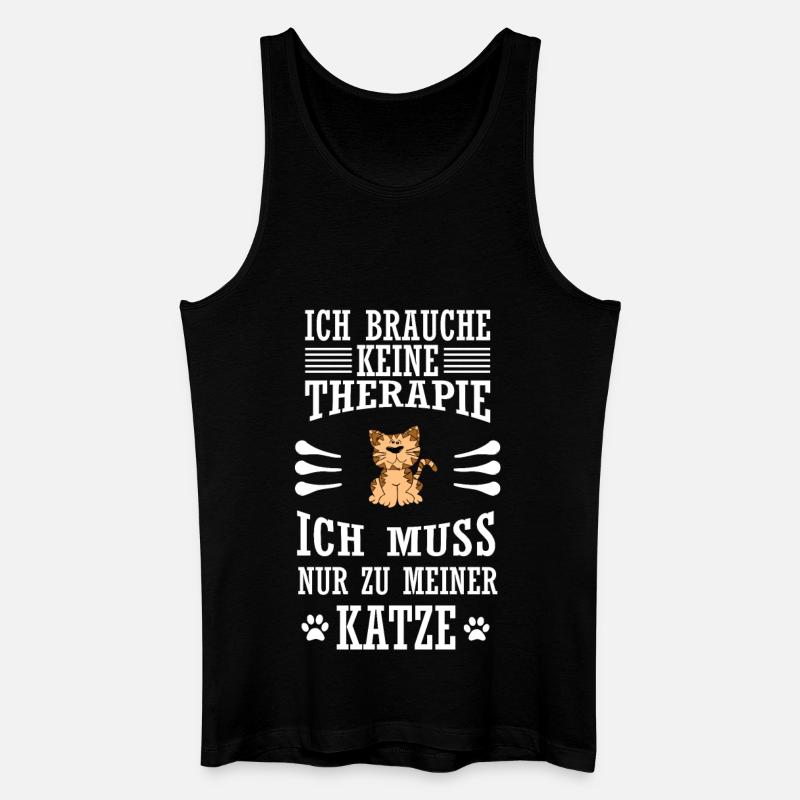 Katze - Männer Bio Tank Top - Schwarz