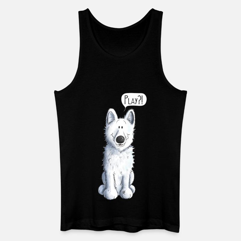 Schweizer Schäferhund Play - Männer Bio Tank Top - Schwarz
