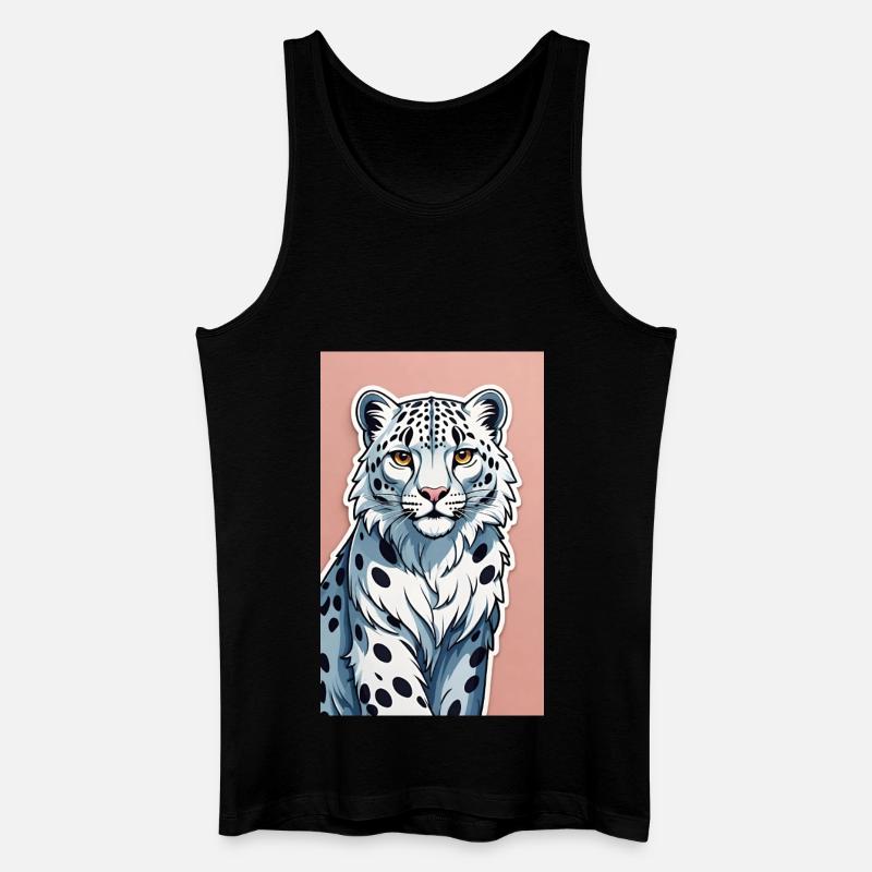 Snow Leopard | Leopard | Predator - Men’s Organic Tank Top - black