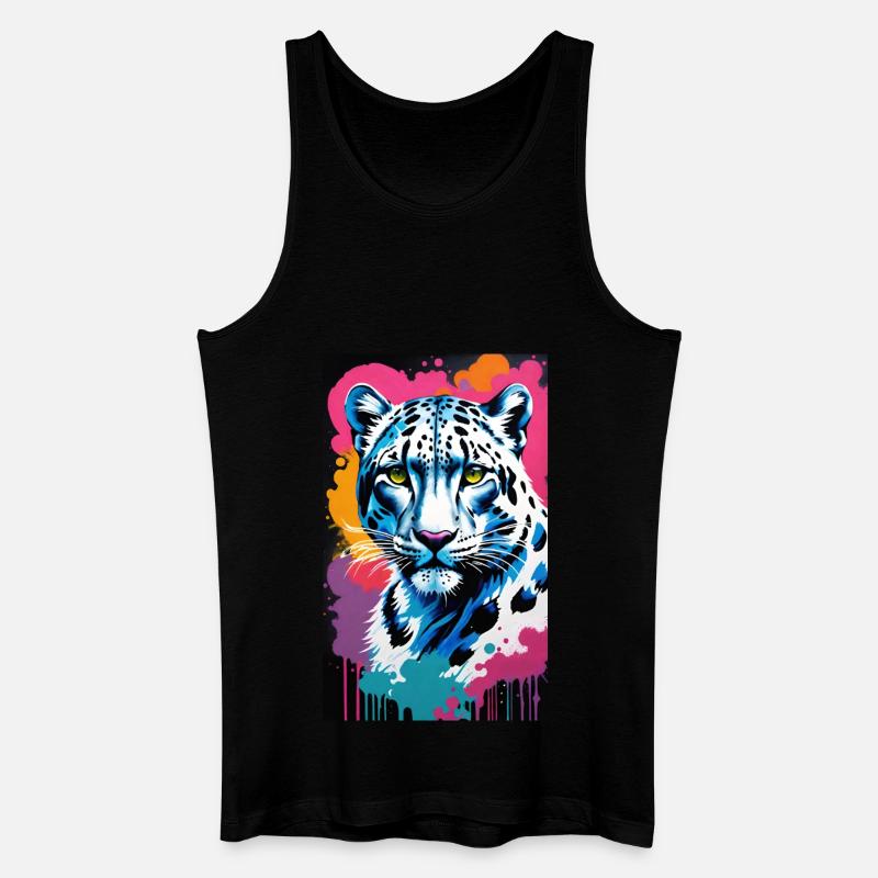 Schneeleopard | Leopard | Raubtier - Männer Bio Tank Top - Schwarz