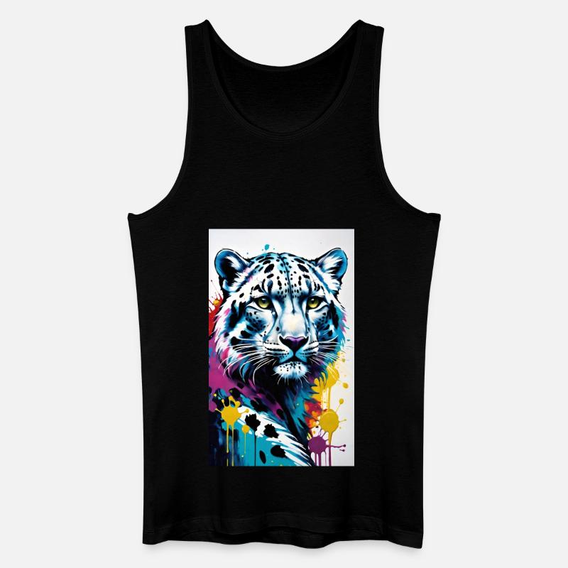 Schneeleopard | Leopard | Raubtier - Männer Bio Tank Top - Schwarz