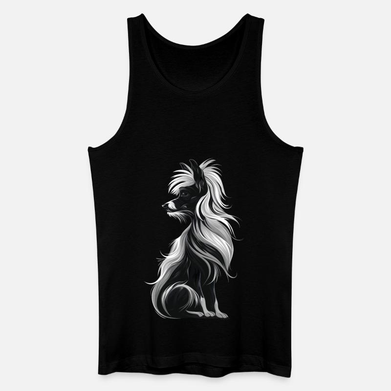 Chinesischer Schopfhund - Männer Bio Tank Top - Schwarz
