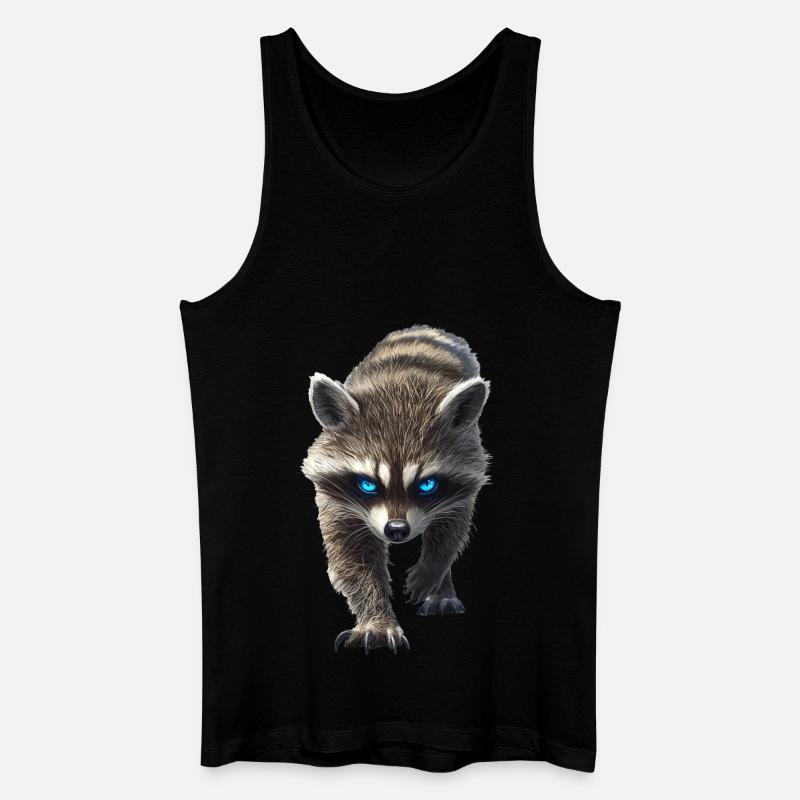Waschbär - Männer Bio Tank Top - Schwarz