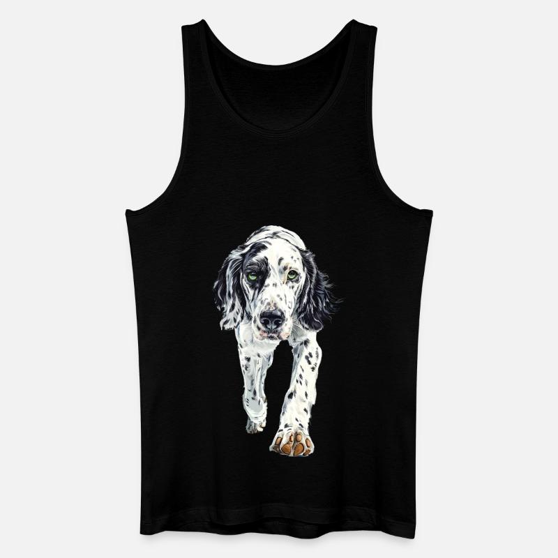 Englischer Setter - Männer Bio Tank Top - Schwarz