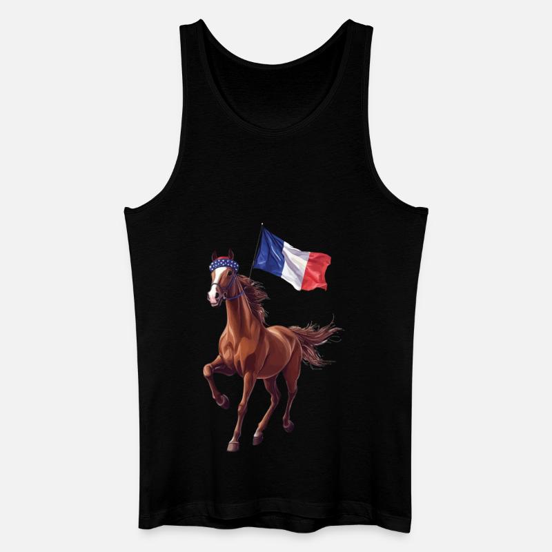 Pferd - Männer Bio Tank Top - Schwarz