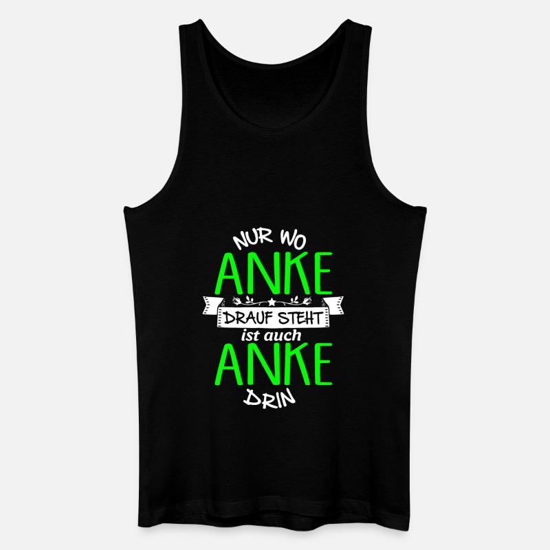 ANKE die Echte - Männer Bio Tank Top - Schwarz