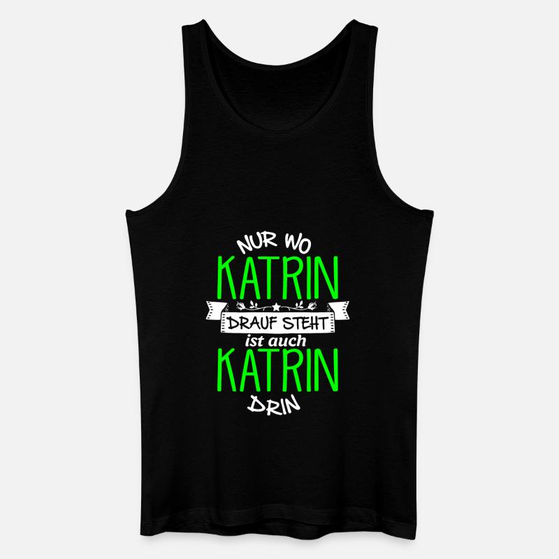 KATRIN die Echte - Männer Bio Tank Top - Schwarz