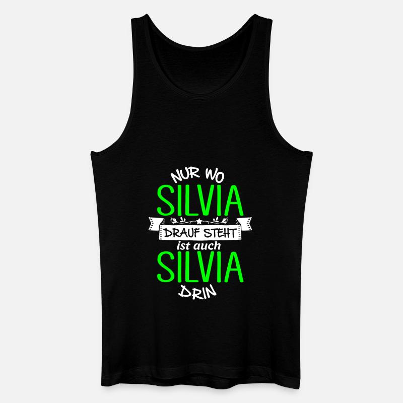 SILVIA die Echte - Männer Bio Tank Top - Schwarz
