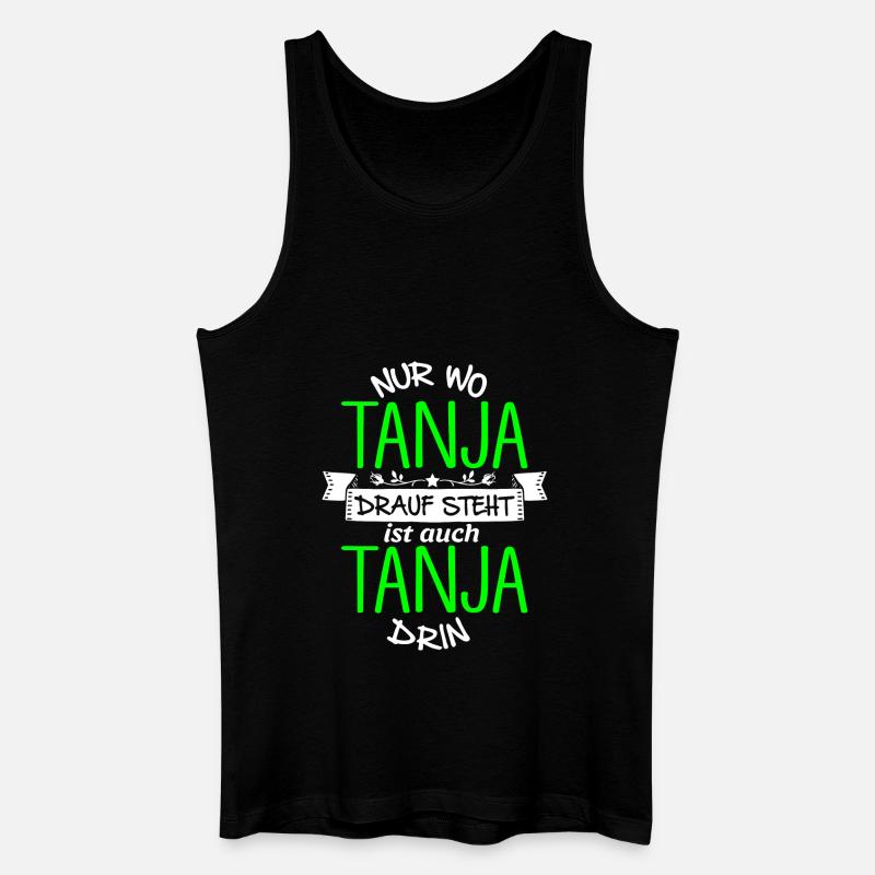 TANJA die Echte - Männer Bio Tank Top - Schwarz
