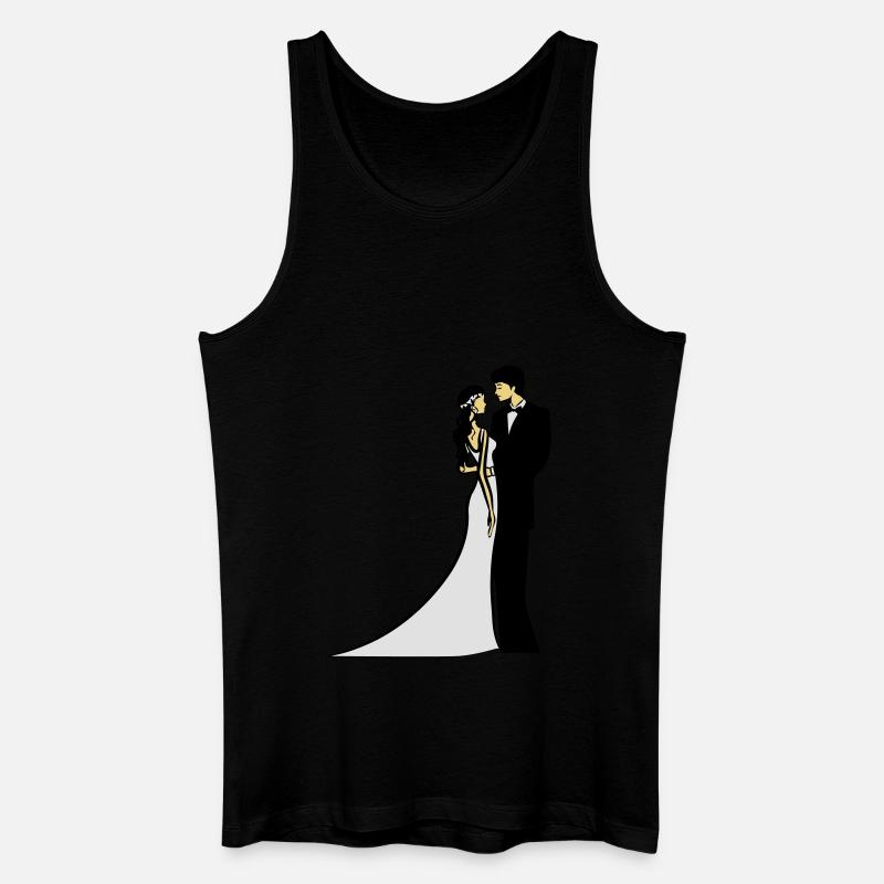 Heirat glücklich ehe - Männer Bio Tank Top - Schwarz