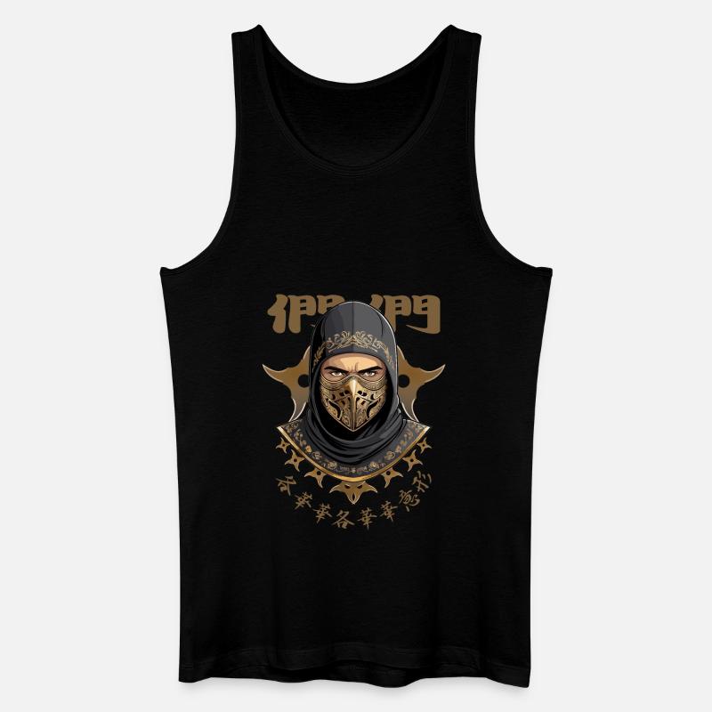 Ninja Samurai Krieger - Männer Bio Tank Top - Schwarz