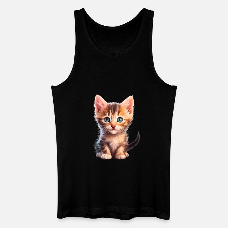 Süßes Kätzchen - Männer Bio Tank Top - Schwarz