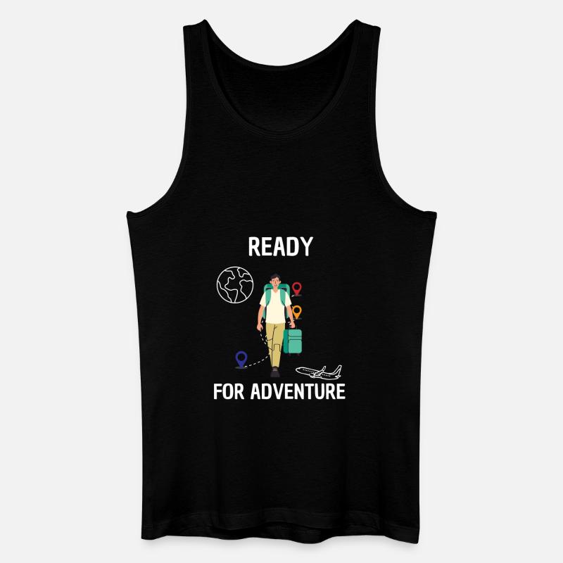 Ready for Adventure - Männer Bio Tank Top - Schwarz
