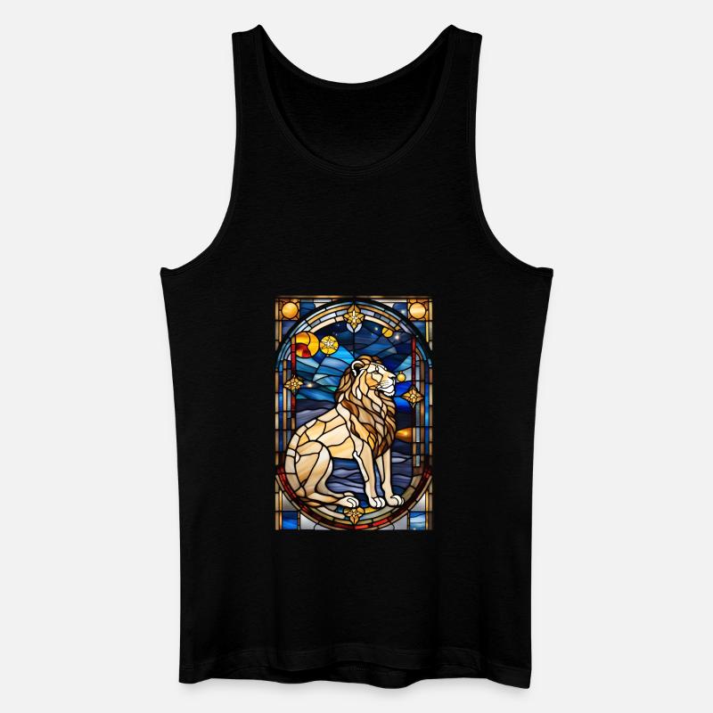Löwe Sternzeichen Feuerzeichen Geschenk - Männer Bio Tank Top - Schwarz