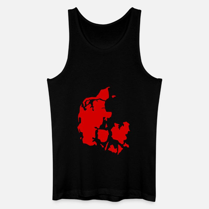 Dänemark - Männer Bio Tank Top - Schwarz