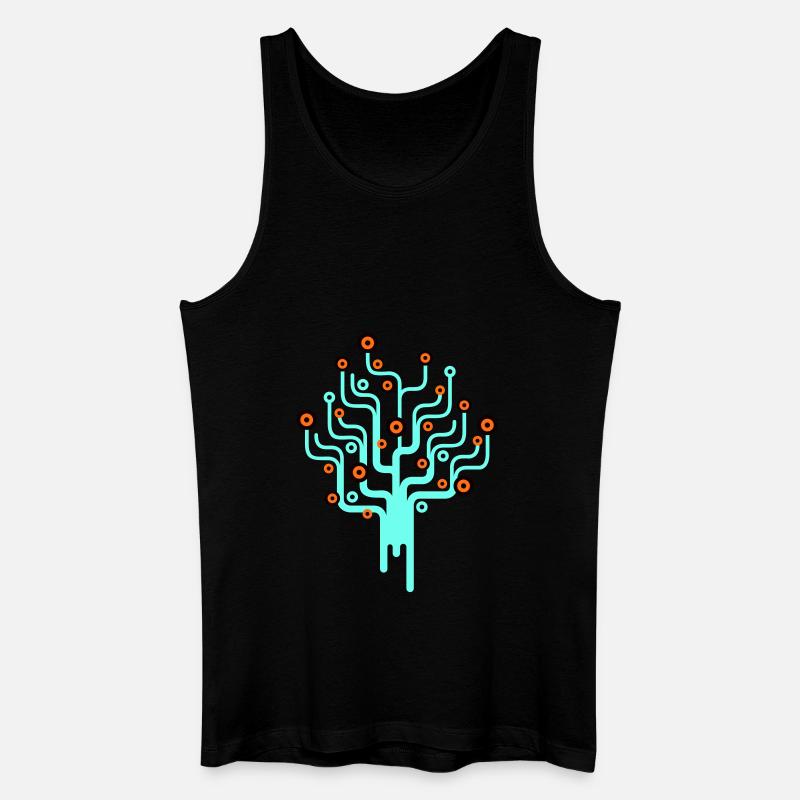 baum2_3f - Männer Bio Tank Top - Schwarz