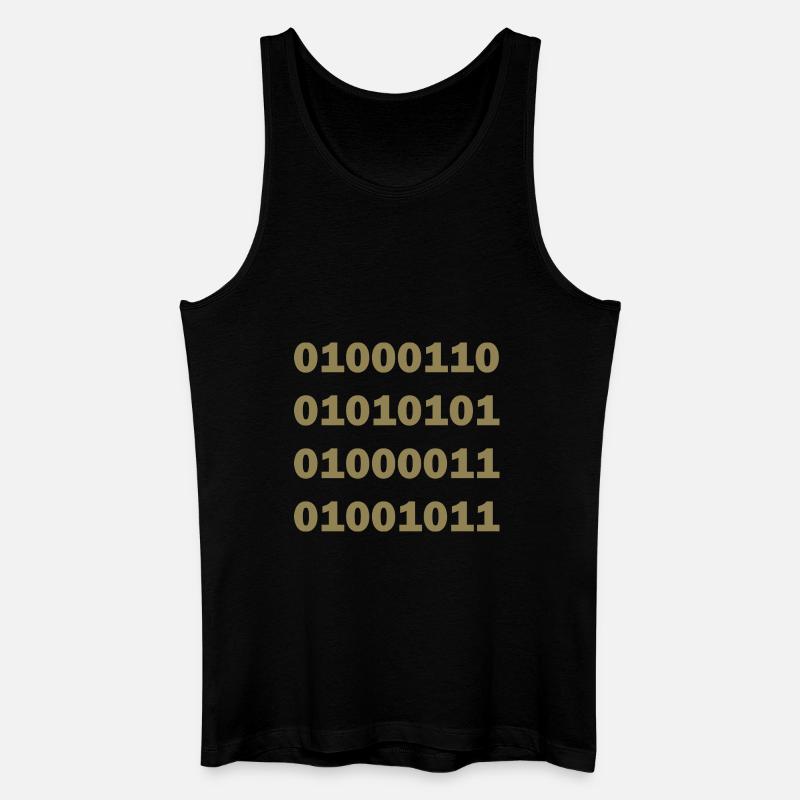 Binary Code Fuck - Men’s Organic Tank Top - black