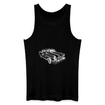 Chevy Cadilac / Muscle Car 02_schwarz weiß - Männer Bio Tank Top - Schwarz - Vorne