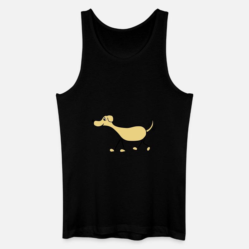 Lustiger Hund - Männer Bio Tank Top - Schwarz