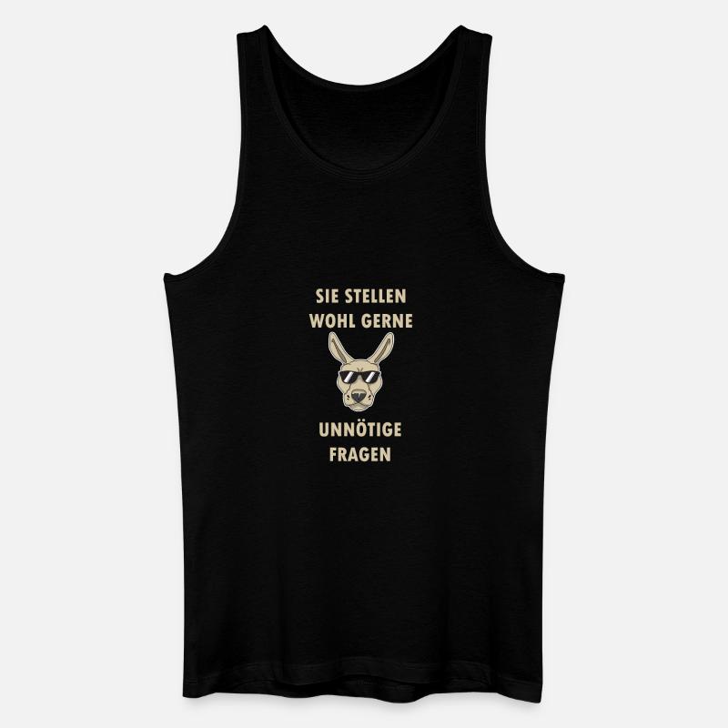 Känguruh sie stellen wohl gerne - Männer Bio Tank Top - Schwarz