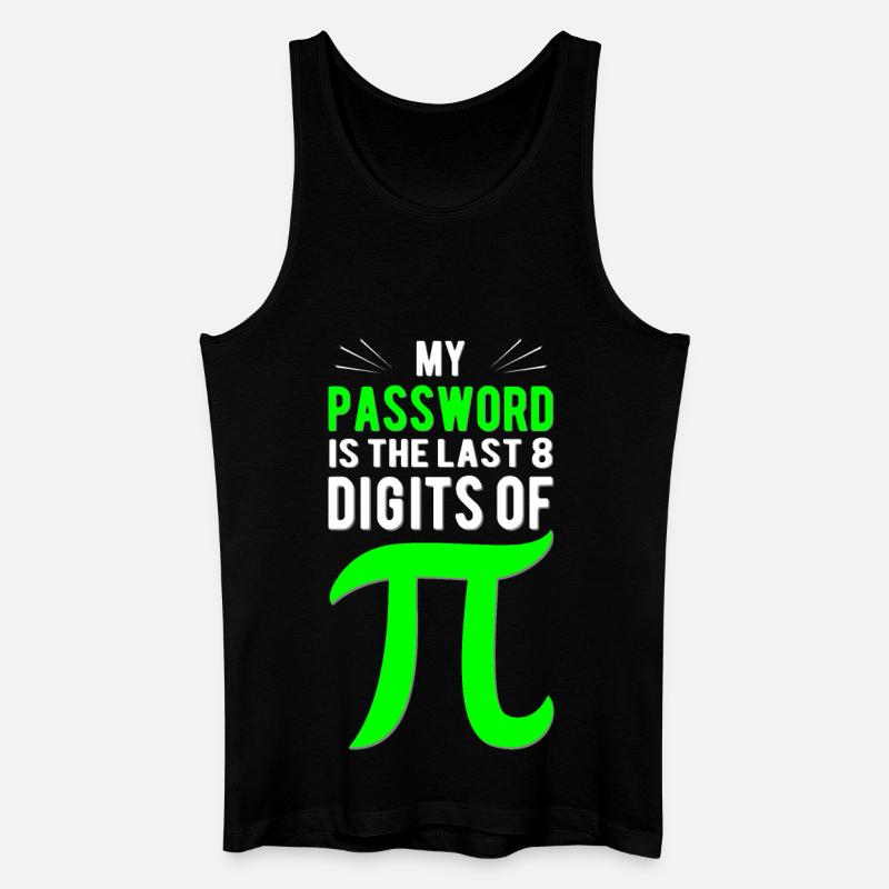 Passwort ist Pi Ziffern - Männer Bio Tank Top - Schwarz