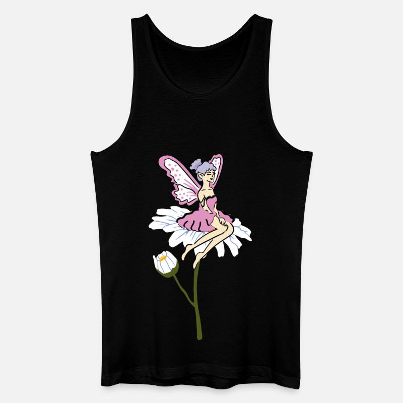 Sonnenblumen Fee - Männer Bio Tank Top - Schwarz