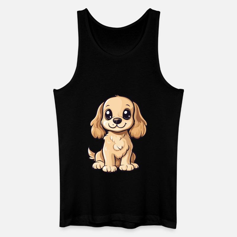 Cocker Spaniel Chien Mignon - Débardeur bio Homme - noir