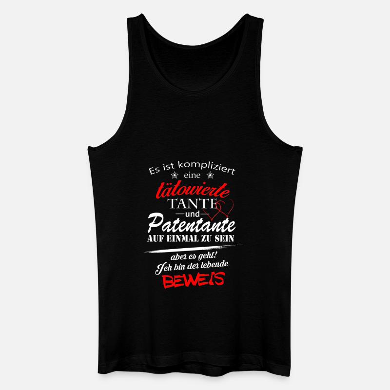 tätowierte Tante Beweis - Männer Bio Tank Top - Schwarz