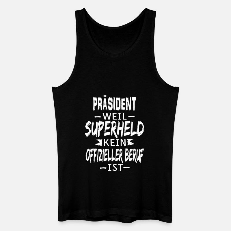 PRÄSIDENT - Männer Bio Tank Top - Schwarz