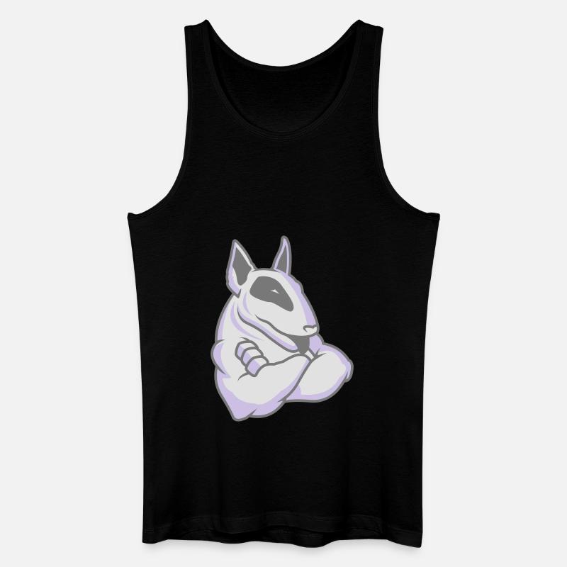 Bullterrier-Maskottchen 3c - Männer Bio Tank Top - Schwarz