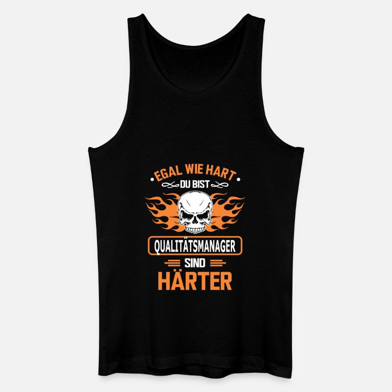 qualitaetsmanager - Männer Bio Tank Top - Schwarz