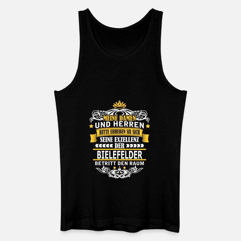 BIELEFELDER - Männer Bio Tank Top - Schwarz