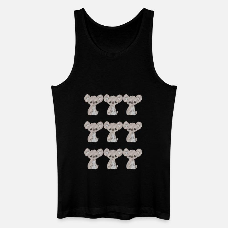 koala 9fach - Männer Bio Tank Top - Schwarz