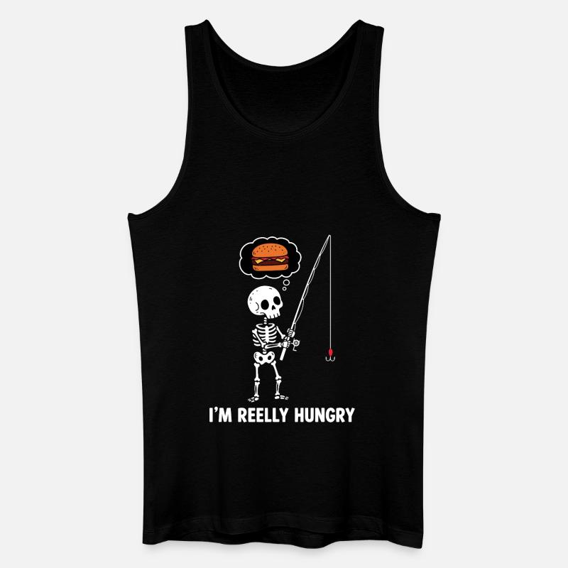Ich bin hungrig - Männer Bio Tank Top - Schwarz