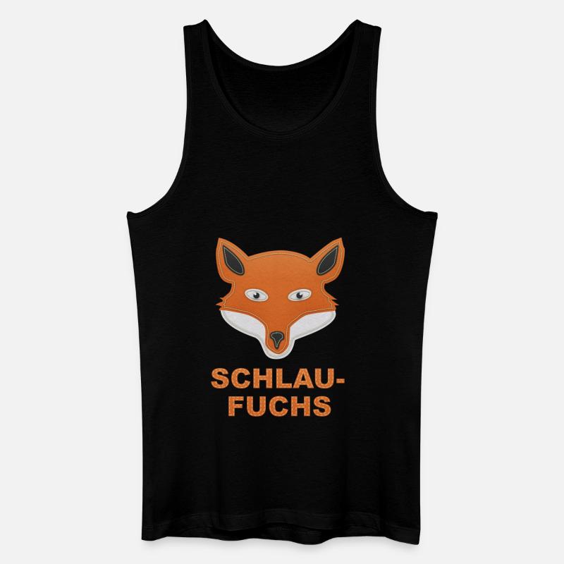 Schlaufuchs Aufnäher - Männer Bio Tank Top - Schwarz