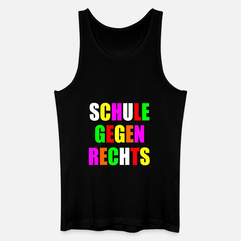Schule gegen rechts - Männer Bio Tank Top - Schwarz