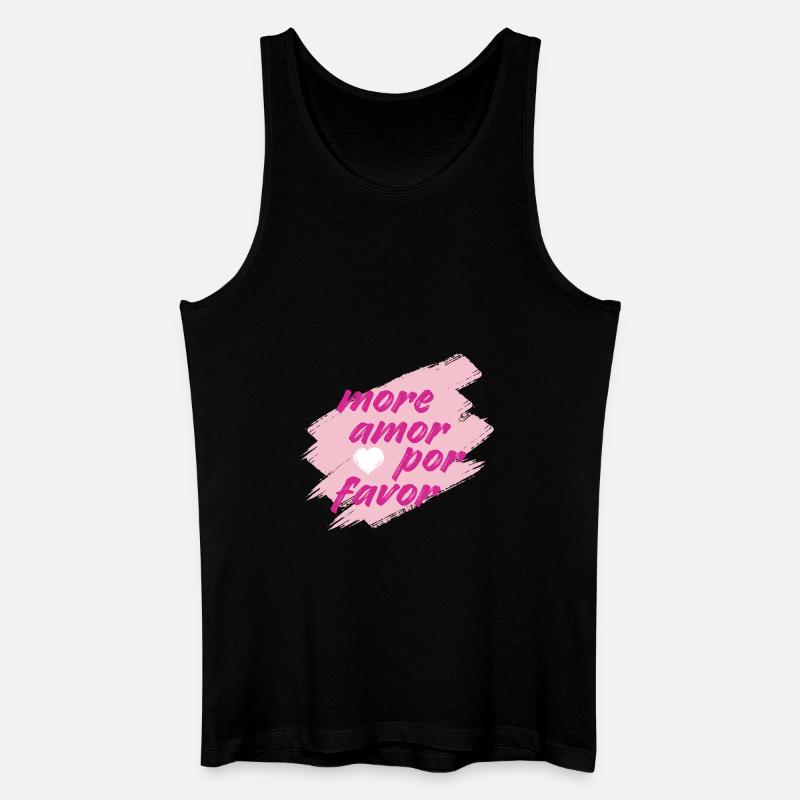 more amor - Männer Bio Tank Top - Schwarz